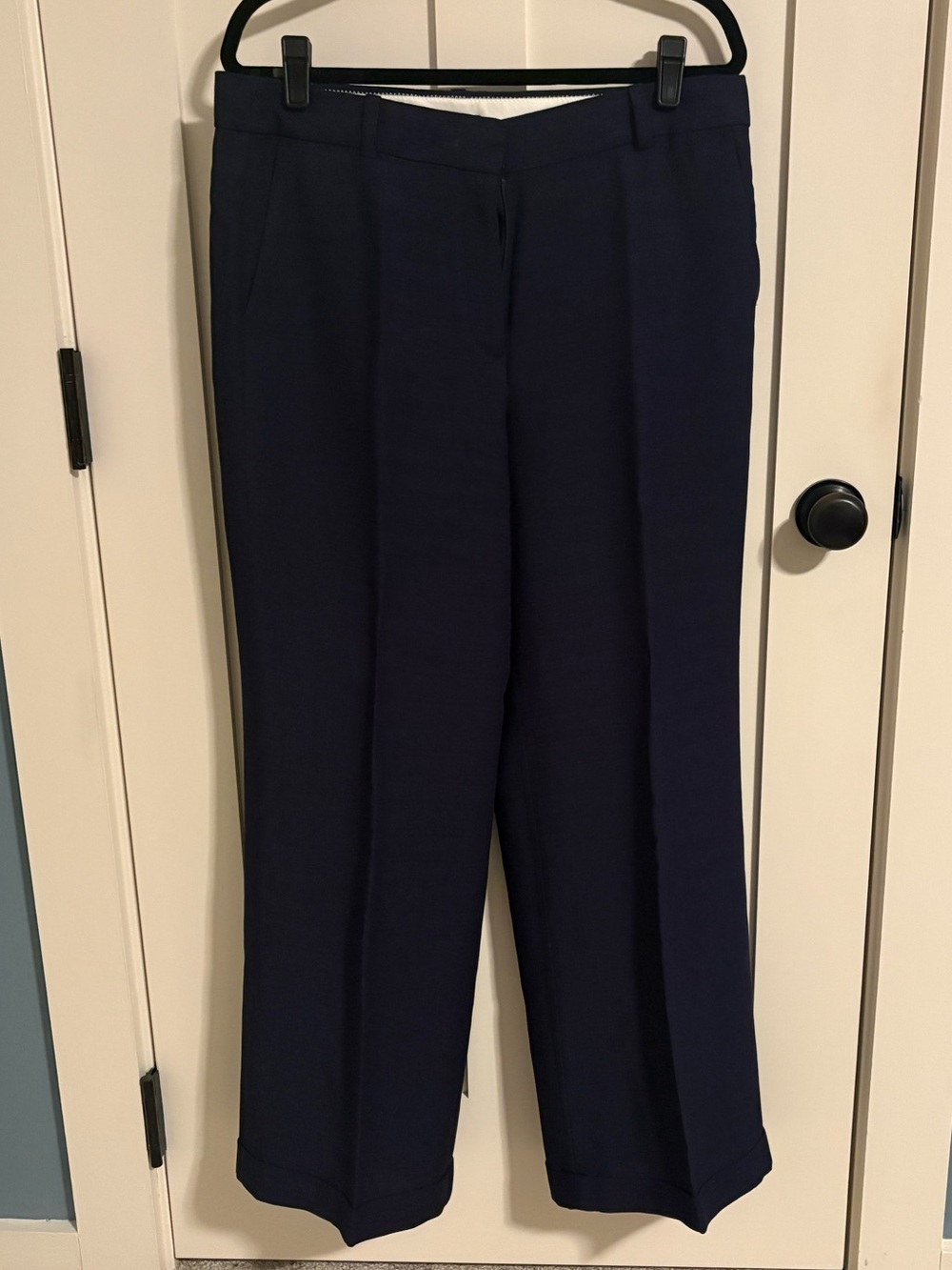 J. Crew Navy Wide-Leg Dress Pants